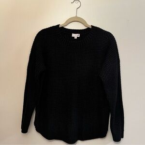 SO Waffle Knit Crew Neck Sweater